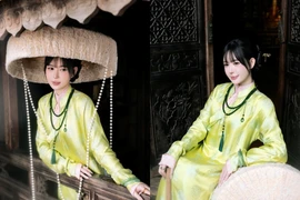 Con dâu “ông trùm điện tử Sài Gòn” diện áo dài tôn trọn khí chất nền nã