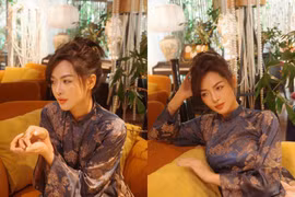 “Người đẹp thẩm mỹ” Vũ Thanh Quỳnh diện áo dài khoe nhan sắc sẵn sàng đón Tết