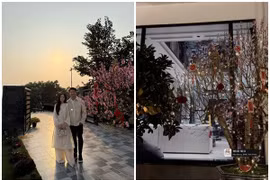 Biệt thự rực rỡ đón Tết của vợ chồng Thành Chung