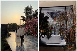 Biệt thự rực rỡ đón Tết của vợ chồng Thành Chung