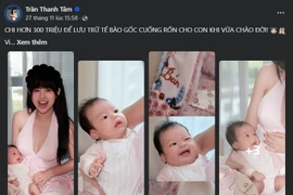 Trần Thanh Tâm chi hơn 300 triệu lưu trữ tế bào gốc cho con gái