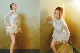 “Ngọc nữ showbiz Việt” Ninh Dương Lan Ngọc khoe đôi chân dài tựa “kiếm Nhật”