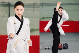 Hoa hậu Nguyễn Cao Kỳ Duyên mạnh mẽ trong bộ võ phục