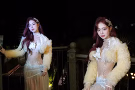 Liz Kim Cương diện đồ xuyên thấu táo bạo, visual gây chú ý