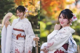 TikToker Việt Phương Thoa khoe nhan sắc trong trang phục Kimono
