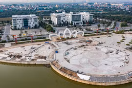 Công viên mới gần 300 tỷ ở ngoại thành Hà Nội đang thành hình