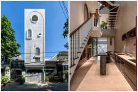 Nhà ống hướng tây 'lọc nắng' nhờ mặt tiền gạch bông gió