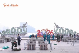 Trận địa pháo hoa sẵn sàng thắp sáng bầu trời Hà Nội đêm Giao thừa 2026 