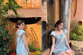 “Baby Boo” Tăng Mỹ Hàn hóa nàng thơ mùa xuân, dịu dàng đón Tết sớm