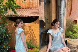 “Baby Boo” Tăng Mỹ Hàn hóa nàng thơ mùa xuân, dịu dàng đón Tết sớm