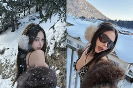 Hà Môi gây “bỏng mắt” khi diện bikini giữa trời tuyết