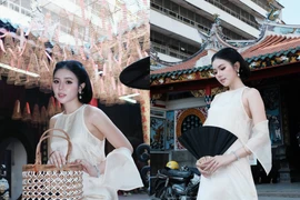 Hot TikToker Bò Chảnh thả dáng với áo lụa mềm mại giữa phố người Hoa Sài Gòn