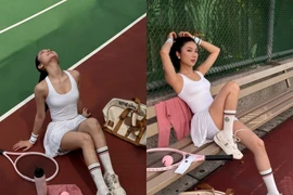 Gái xinh làng streamer Mina Young khỏe khoắn trên sân tennis