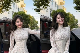 “Đệ nhất hot girl Sài thành” Võ Ngọc Trân diện váy ren đẹp miễn chê