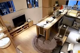 Ngỡ ngàng căn hộ 15m2 tiện nghi cho gia đình 4 người