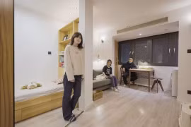 Có gì trong căn hộ 24m2 tiện nghi cho gia đình 3 người?