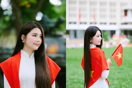 Con gái út MC Quyền Linh khoe ảnh diện áo dài, nhan sắc gây tranh luận