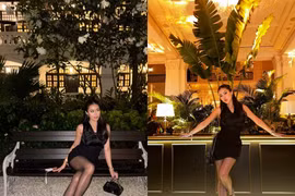 Tiên Nguyễn dát đồ hiệu tiền tỷ tham dự show thời trang