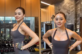 Thiều Bảo Trang khoe body săn chắc tuổi 33 trong loạt ảnh tập gym mới