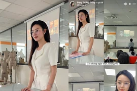 Midu khoe visual cực đỉnh khi đứng lớp tại Đại học Hutech