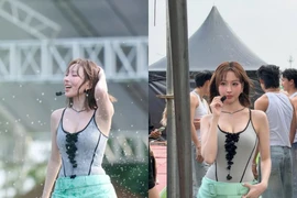 Min khoe nhan sắc không tuổi tại đại nhạc hội Waterbomb