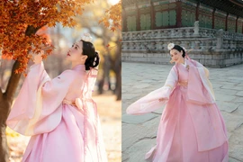 “Bà trùm nông sản” Viên Vibi khoe dáng với trang phục truyền thống Hàn Quốc 