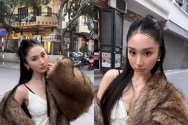 Nữ streamer Mina Young xuống phố đón cái lạnh Hà Nội, khoe nhan sắc ngọt ngào