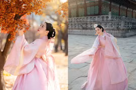 “Bà trùm nông sản” Viên Vibi khoe dáng với trang phục truyền thống Hàn Quốc 