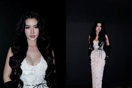 Người đẹp Quyên Qui khoe body đồng hồ cát khi dự sự kiện ra mắt phim