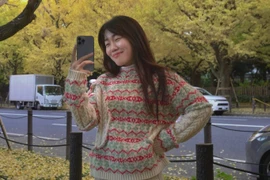 Hot Tiktoker Lê Thụy "gây sốt" với bộ ảnh mùa thu vàng rực rỡ tại Nhật Bản