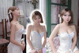 TikToker Hà Phương Boo gây sốt với bộ ảnh 'nàng thơ' trong váy ren quyến rũ