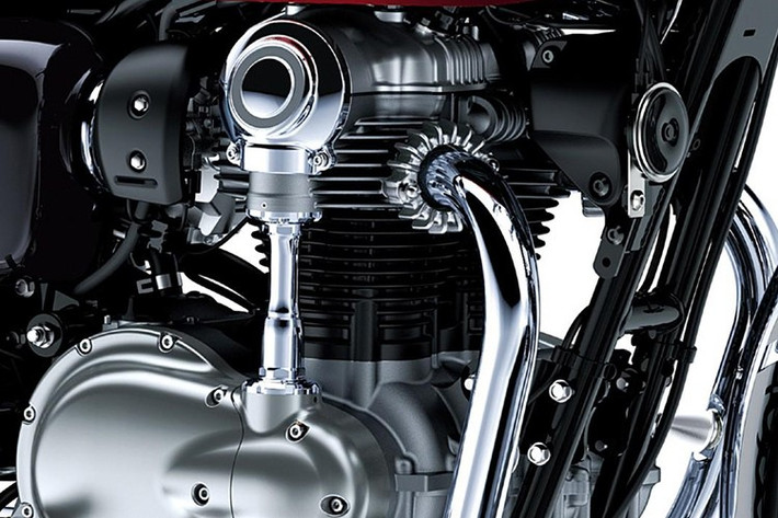 Kawasaki W800 2026 vẫn giữ nguyên những gì làm nên linh hồn của dòng xe này, đó là khối động cơ SOHC 2 xi-lanh dung tích 773cc, làm mát bằng gió.