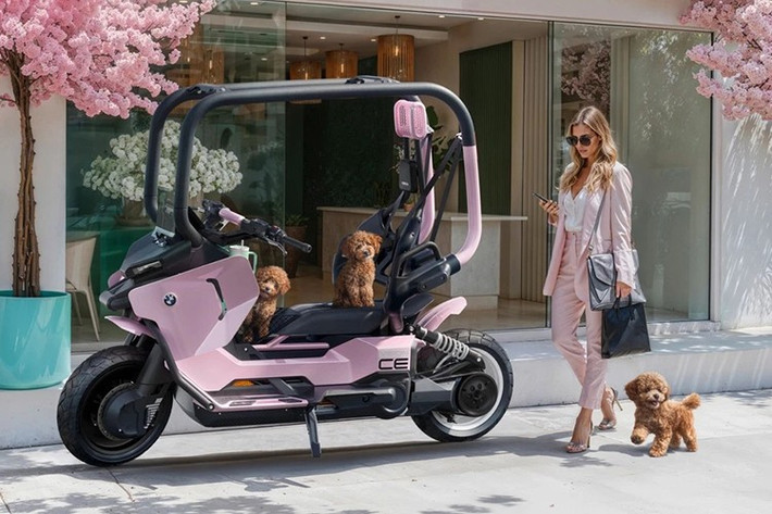 Người lái cũng không cần chống chân bởi BMW Motorrad Vision CE có chức năng thăng bằng, giúp xe tự cân bằng hoàn toàn khi đứng yên.