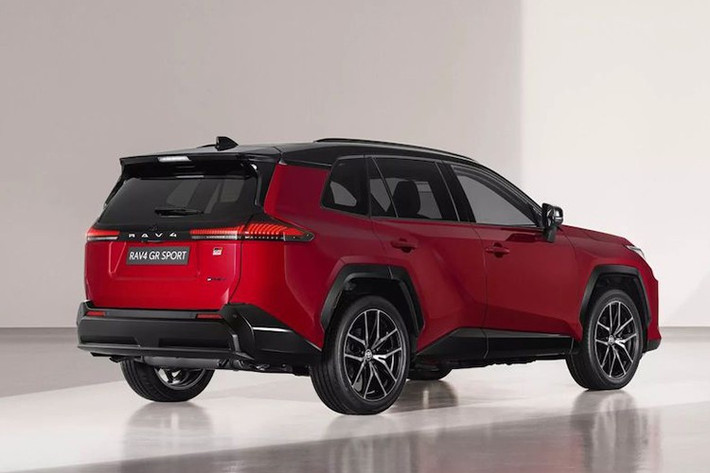 Mẫu xe SUV Toyota RAV4 GR Sport 2026 cũng có tùy chọn màu sơn Supersonic Red kết hợp với nóc xe sơn đen tương phản mang lại phong thái thể thao rõ nét, khiến chiếc xe trở nên nổi bật giữa đám đông.