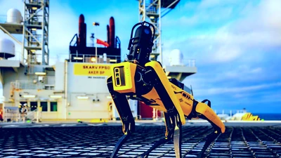Chó robot đánh hơi bức xạ container không cần con người