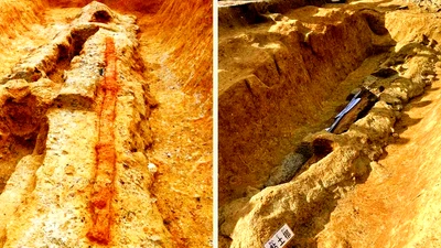 Phát hiện thanh kiếm khổng lồ 2,3 mét trong mộ cổ Nhật Bản