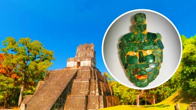 Mở lăng mộ vua Maya, kinh ngạc phát hiện mặt nạ ngọc bích kì dị