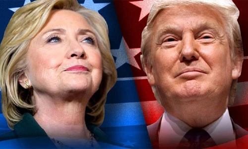 Bức tranh đối lập giữa bà Clinton và ông Trump
