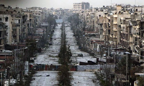 Hãi hùng cảnh u ám, tan hoang ở thành phố Aleppo