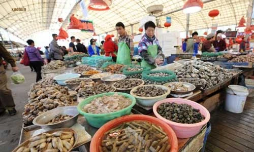 Ghé thăm chợ hải sản nổi tiếng ở Thanh Đảo 