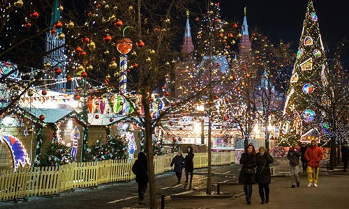 Thành phố Moscow trong không khí đón năm mới 2017