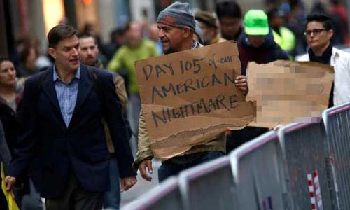 Ảnh: Dân chúng phản đối ông Trump trở về New York