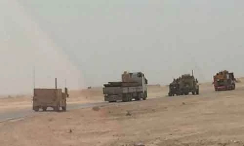 Ảnh: Đoàn xe Mỹ chuyển vũ khí cho SDF ở Raqqa