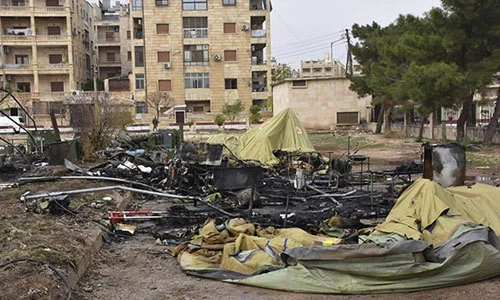 Hiện trường bệnh viện Nga ở Aleppo bị tấn công