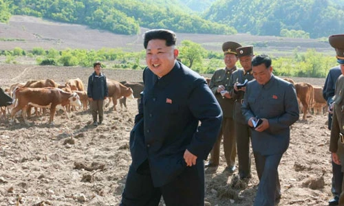 Hình ảnh lãnh đạo Kim Jong-un thị sát trại chăn nuôi