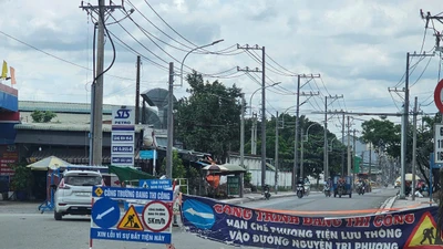 Thi công mở rộng Đường Nguyễn Tri Phương gấp rút về đích 