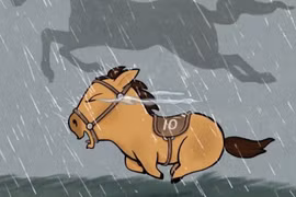 Chú ngựa Mã Tiểu Dã vừa chạy vừa khóc gây sốt mạng