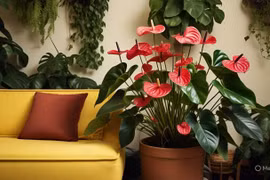 Trồng hoa đỏ trong phòng khách, phú quý không mời cũng đến