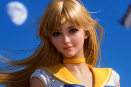 AI tái tạo Thủy Thủ Mặt Trăng với vẻ đẹp bốc lửa 