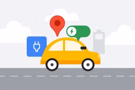 Tính năng Google Maps giúp tài xế xe điện tránh hết pin